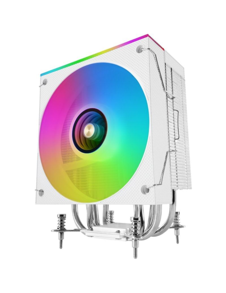 Ventilador con Disipador Mars Gaming MCPU-LCD/ 12cm/ Blanco