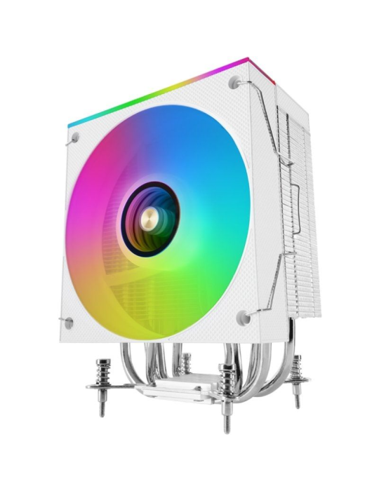 Ventilador con Disipador Mars Gaming MCPU-LCD/ 12cm/ Blanco