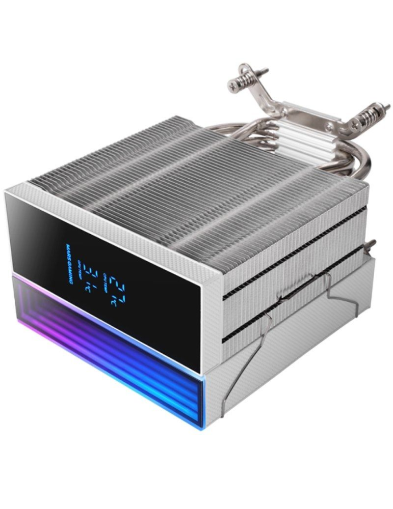 Ventilador con Disipador Mars Gaming MCPU-LCD/ 12cm/ Blanco