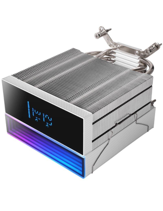 Ventilador con Disipador Mars Gaming MCPU-LCD/ 12cm/ Blanco