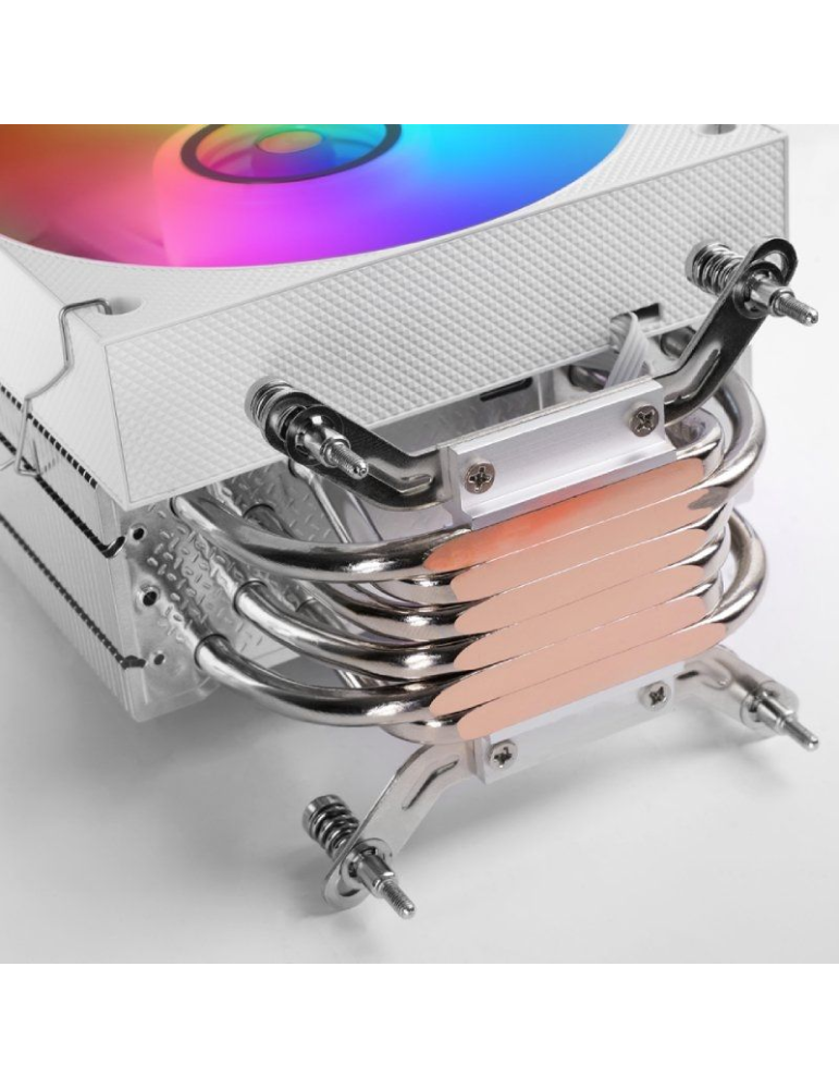 Ventilador con Disipador Mars Gaming MCPU-LCD/ 12cm/ Blanco