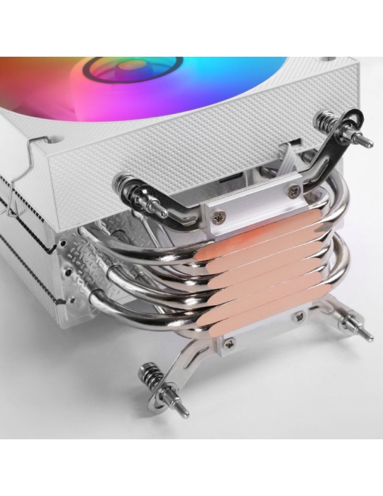 Ventilador con Disipador Mars Gaming MCPU-LCD/ 12cm/ Blanco