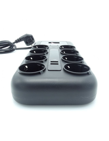 Regleta con Interruptor Cyberpower P0820SUD0-DE/ 8 Tomas de corriente/ 2 USB/ Cable 1.8m/ Negra 2