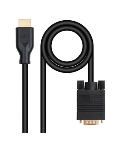 Cable Conversor Nanocable 10.15.4602/ VGA Macho - HDMI 8K Macho/ 1.8m/ Negro