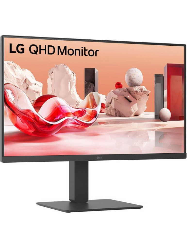 Monitor Profesional LG 27BA45QB-B 27"/ QHD/ Multimedia/ Regulable en altura/ Negro