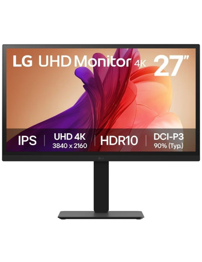 Monitor Profesional LG UltraFine 27BA45U-B 27"/ 4K/ Regulable en altura/ Negro