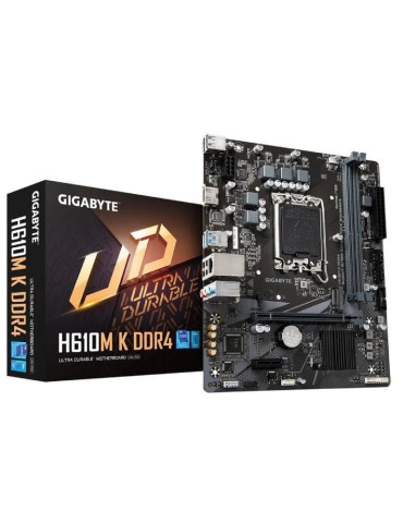 Placa Base Gigabyte H610M K DDR4 Socket 1700/ DDR4/ PCIe 4.0/ Micro ATX