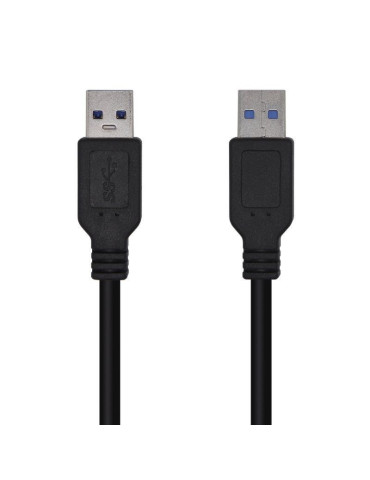 Cable USB 3.0 Aisens A105-0447/ USB Macho - USB Macho/ 5Gbps/ 2m/ Negro