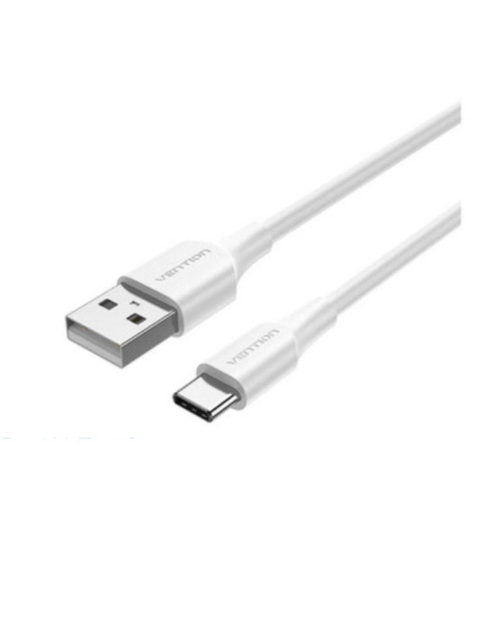 Cable USB 2.0 Tipo-C Vention CTHWF/ USB Tipo-C Macho - USB Macho/ 480Mbps/ 1m/ Blanco