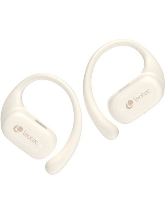 Auriculares Deportivos Bluetooth Leotec Open Air Zenith Sport con estuche de carga/ Autonomía 6.5h/ Beige