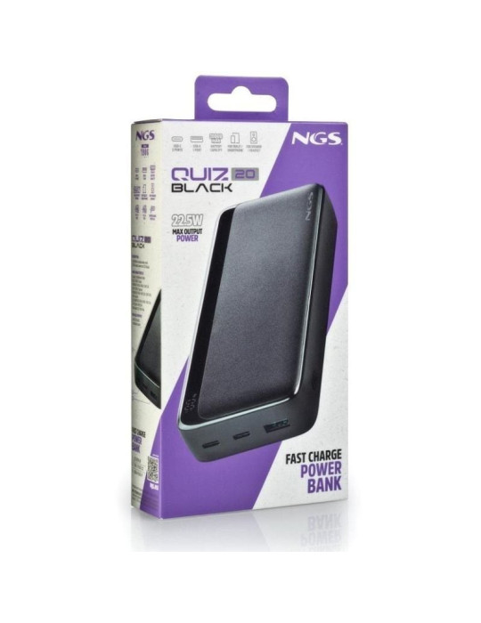PowerBank 20000mAh NGS Quiz 20/ 22.5W/ Negra