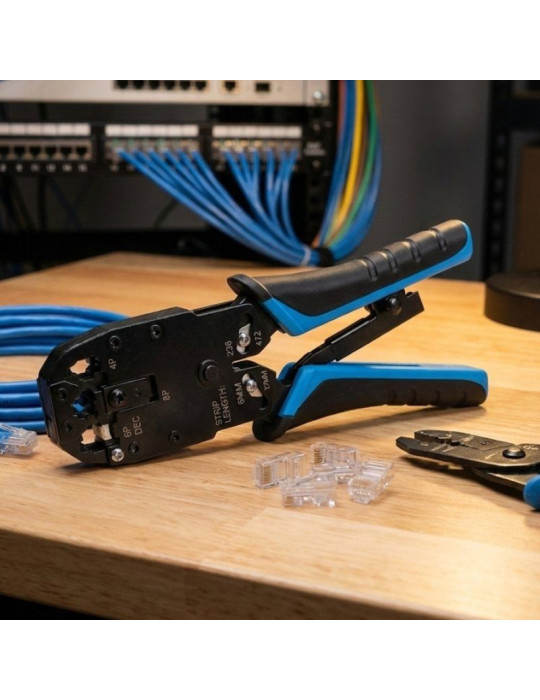 Crimpadora Phasak TD 019 para RJ11/ RJ12/ RJ45