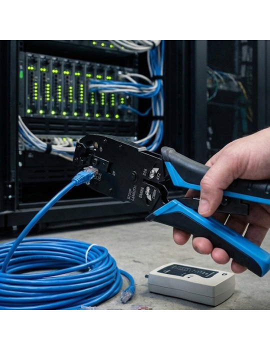 Crimpadora Phasak TD 019 para RJ11/ RJ12/ RJ45