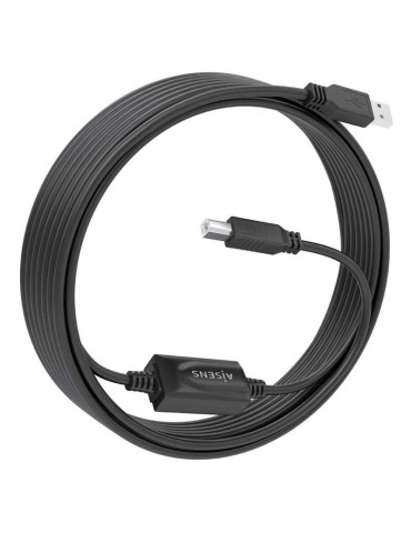 Cable Alargador USB 2.0 con Amplificador Aisens A101-0881/ USB Macho - USB Tipo-B Macho/ 10m/ Negro 2