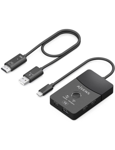 Adaptador/Transmisor de vídeo inalámbrico USB Tipo-C - HDMI Aisens ASWL-H2KDC30M05-BK/ 100W 2