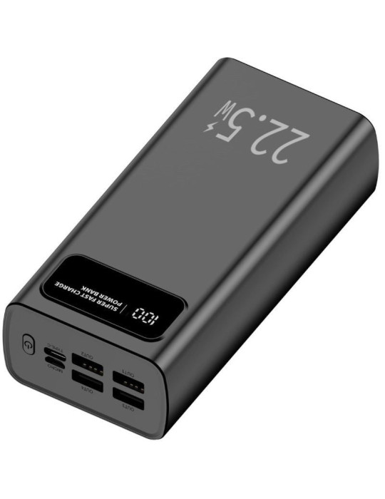 Powerbank 30000mAh Leotec LEPOW30W22W/ 22.5W/ Negra