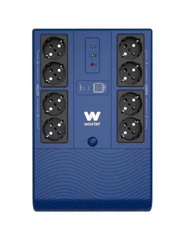 SAI Línea Interactiva Woxter Multibase UPS 800 VA/ 800VA-480W/ 8 Salidas/ Formato Torre