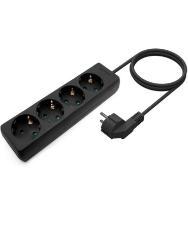 Regleta Aisens A154-0534/ 4 Tomas de Corriente/ Cable 1.4m/ Negro 2