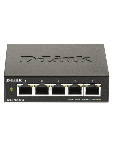 Switch D-Link DGS-1100-05V2 5 Puertos/ RJ-45 10/100/1000 2
