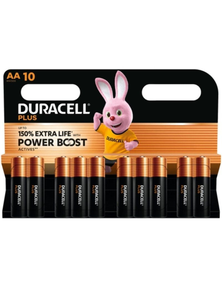 Pack de 10 Pilas AA Duracell Plus Power Boost DPBLR6B10/ 1.5V/ Alcalinas