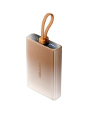Powerbank 10000mAh Vention FHZJ0/ 22.5W/ Oro/ Incluye Cable USB Tipo-C y Lightning