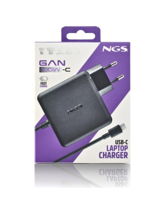 Cargador de Portátil GaN NGS GAN100W-C USB Tipo-C/ 100W/ Automático/ Voltaje 5-20V