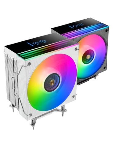 Ventilador con Disipador Mars Gaming MCPU-LCD/ 12cm/ Blanco