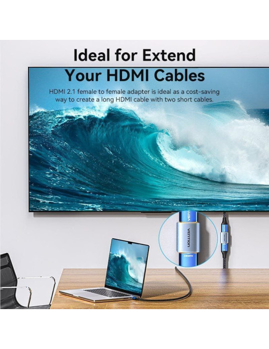Adaptador HDMI 8K Vention AIUH0/ HDMI Hembra - HDMI Hembra