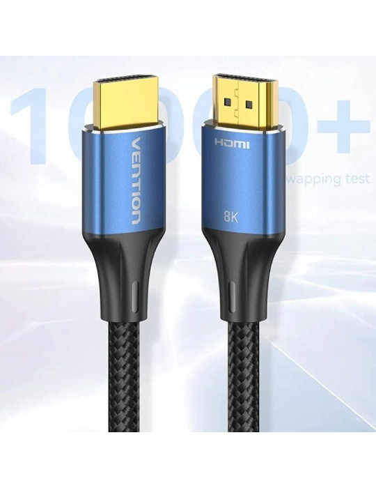  Cable HDMI 2.1 8K Vention ALGLI/ HDMI Macho - HDMI Macho/ 3m/ Azul
