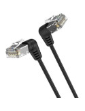 Cable de Red RJ45 UTP Vention IBOBF Cat.6A/ 1m/ Cabeza Rotatoria 360 / Negro