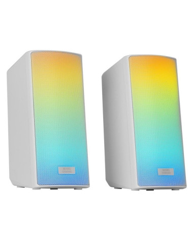 Altavoces con Bluetooth Mars Gaming MSRGB2W/ 15W/ 2.0/ Blancos 2