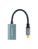 Conversor Nanocable 10.16.4104-G/ USB Tipo-C Macho - DisplayPort Hembra/ 15cm/ Gris