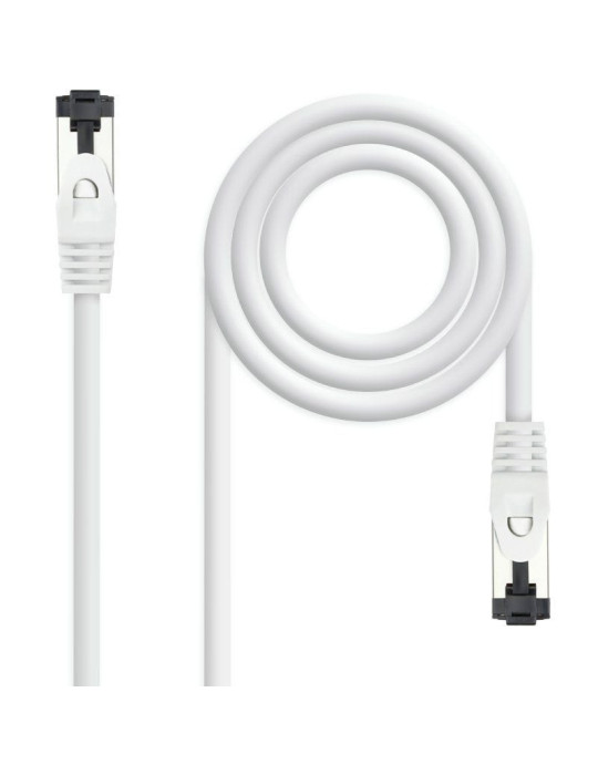 Cable de Red RJ45 SSTP Nanocable 10.20.2000-L25-W Cat.8.1/ 25cm/ Blanco