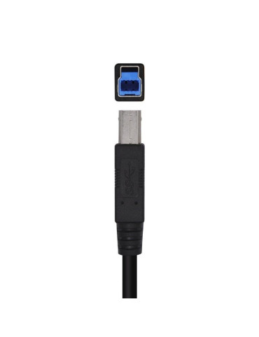 Cable USB 3.0 Impresora Aisens A105-0445/ USB Tipo-B Macho - USB Macho/ 5Gbps/ 3m/ Negro 2