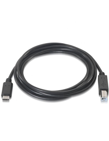 Cable USB 2.0 Impresora Aisens A107-0053/ USB Tipo-C Macho - USB Tipo-B Macho/ 480Mbps/ 1m/ Negro 2