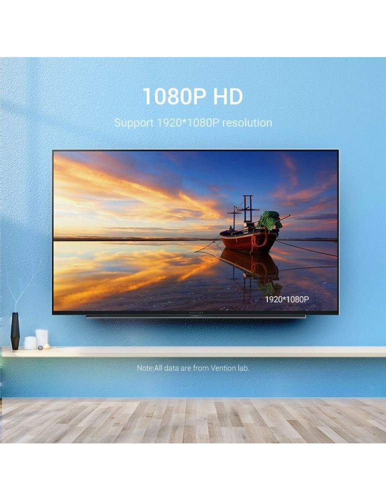 Conversor Vention ACPBB/ HDMI Macho - VGA Hembra/ 15cm/ Negro