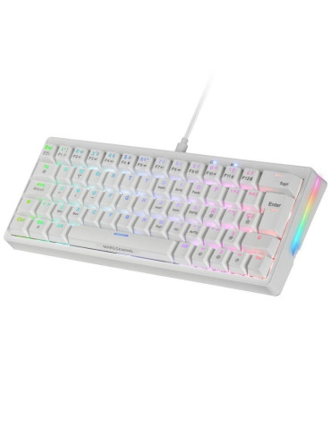 Teclado Gaming Mecánico Mars Gaming MKMINIPRO/ Switch Amarillo/ Blanco 2