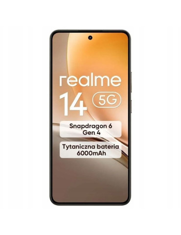 Smartphone Realme 14 8GB/ 256GB/ 6.74"/ 5G/ Marrón Titanio 2
