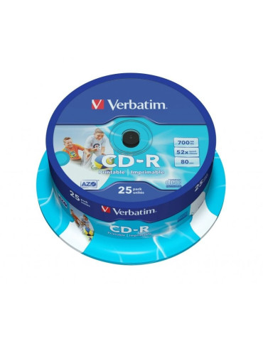 CD-R Verbatim AZO Imprimible 52X/ Tarrina-25uds 2