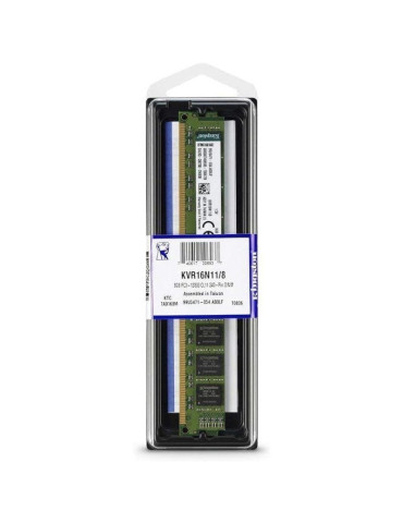 Memoria RAM Kingston ValueRAM 8GB/ DDR3/ 1600MHz/ 1.5V/ CL11/ DIMM 2