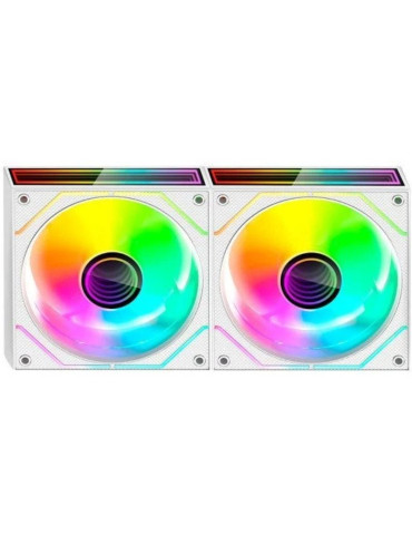 Pack 2 Ventiladores Mars Gaming MF-3DPROX2/ 12cm/ ARGB/ Blancos 2