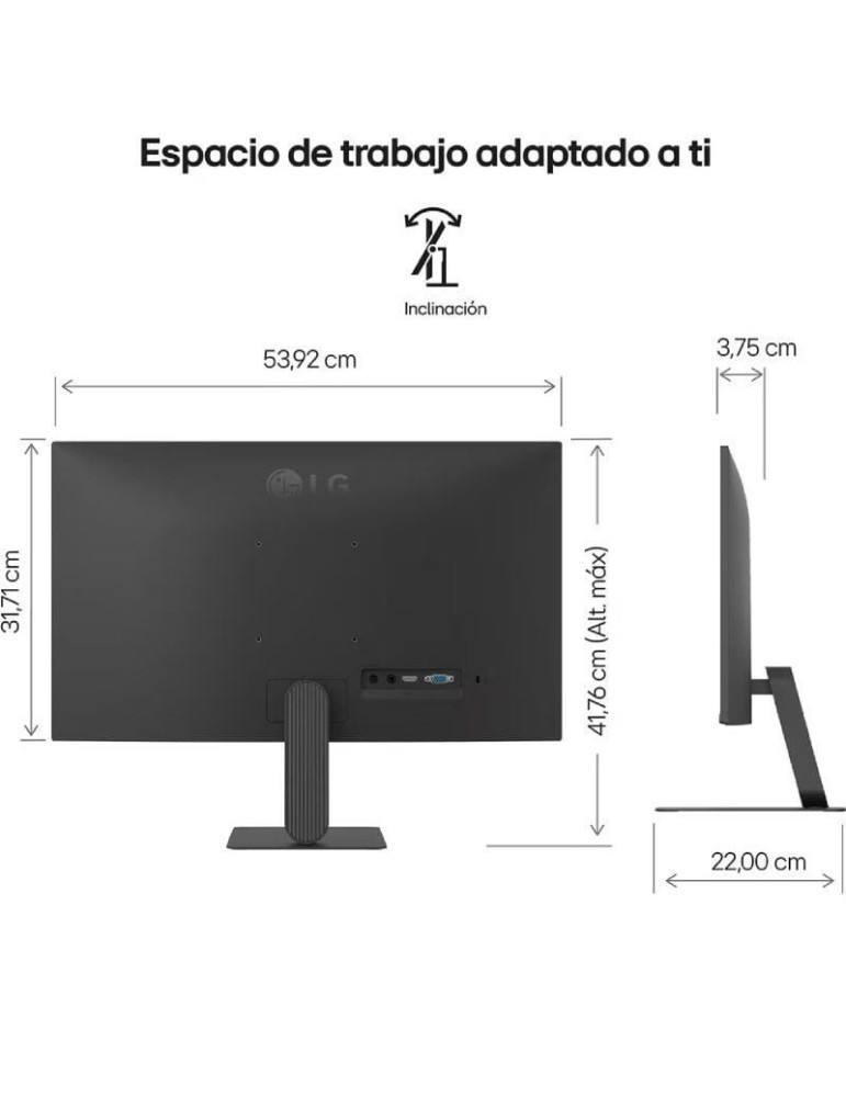 Monitor LG 24U411A-B 23.8"/ Full HD/ Negro