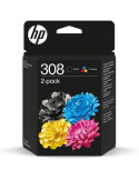 Cartucho de Tinta Original HP n 308 Multipack/ Negro + Tricolor