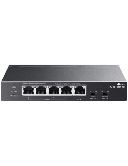 Switch TP-Link TL-SG1005P-PD 5 Puertos/ RJ-45 1/ 2.5Gbps PoE