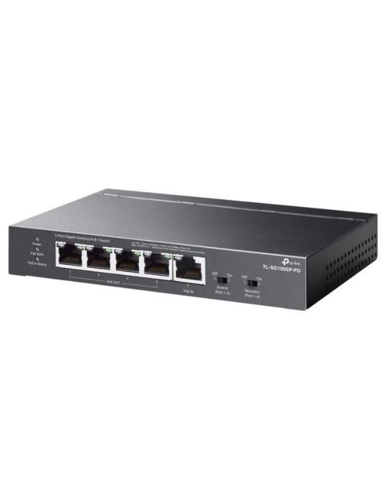 Switch TP-Link TL-SG1005P-PD 5 Puertos/ RJ-45 1/ 2.5Gbps PoE