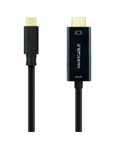 Cable Conversor Nanocable 10.15.5135/ USB Tipo-C Macho - HDMI Macho/ 5m/ Negro 2