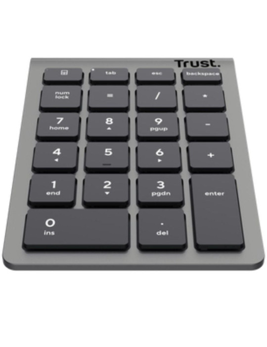 Teclado Numérico Inalámbrico Trust Xalas Wireless/ Plata