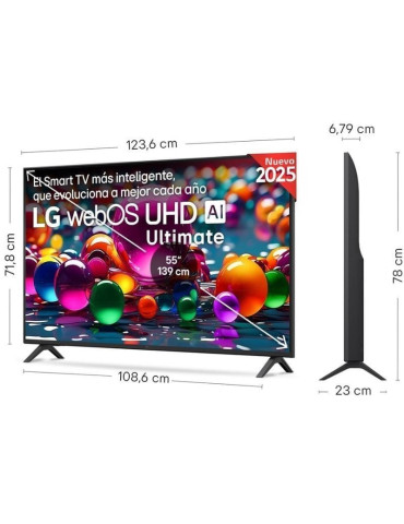 Televisor LG UHD 55UA74006LB 55"/ Ultra HD 4K/ Smart TV/ WiFi 2
