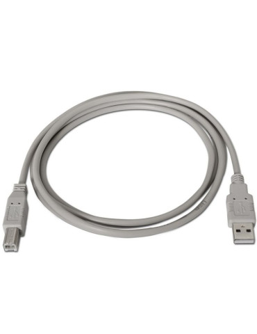 Cable USB 2.0 Impresora Aisens A101-0004/ USB Tipo-B Macho - USB Macho/ 4.5m/ Beige 2