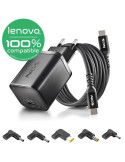 Cargador de Portátil GaN NGS BUD65W-L para Lenovo/ 1xUSB Tipo-C/ 65W/ Automático/ 5 Conectores/ Voltaje 5-20V